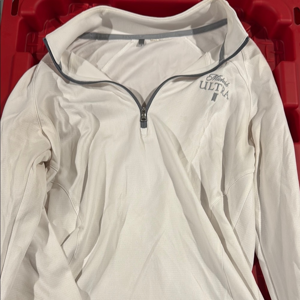 Michelob Ultra Under Armour White Quarter-Zip Pullover